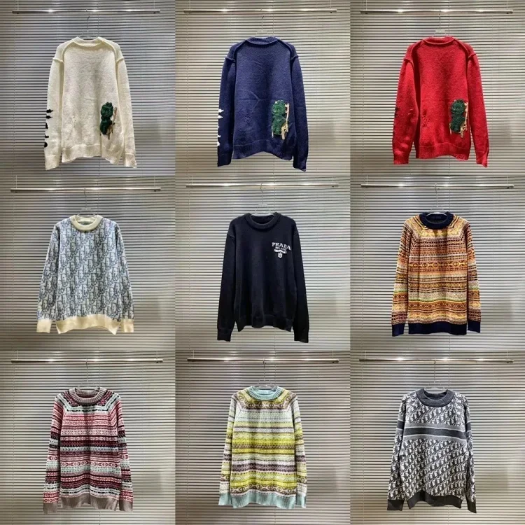 Balenciaga DIOR Prada Presbyopia letter loose sweater   7522654783  