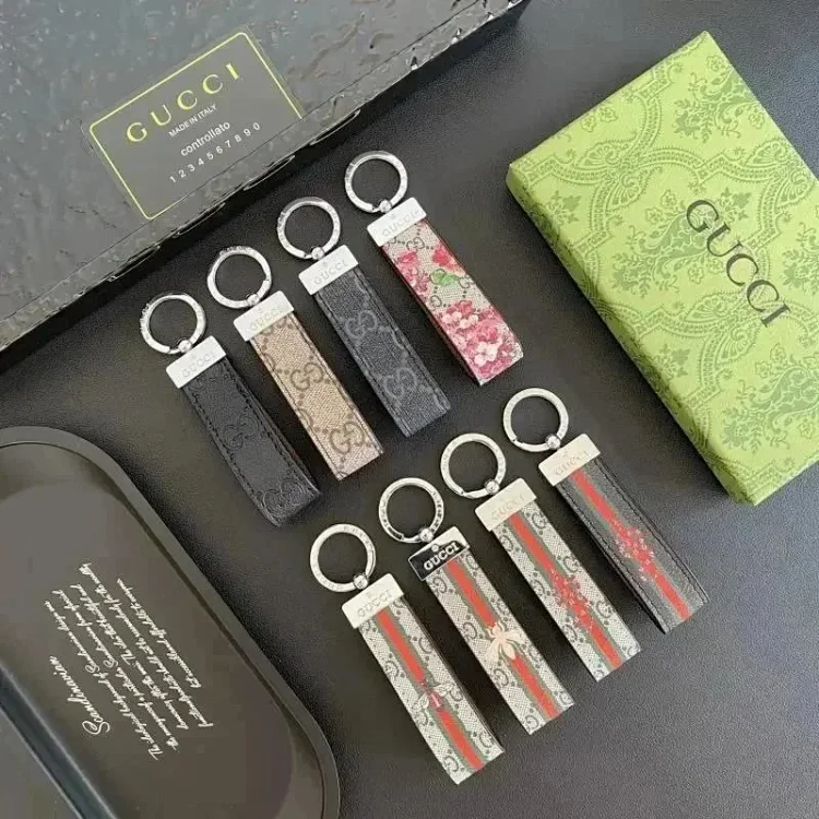 GUCCI Brand Logo Canvas Keychain  7529037723  