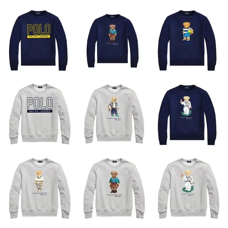 Ralph Laure Polo Sport Unisex Bear Print Autumn and Winter Sweatshirt  7549712773  