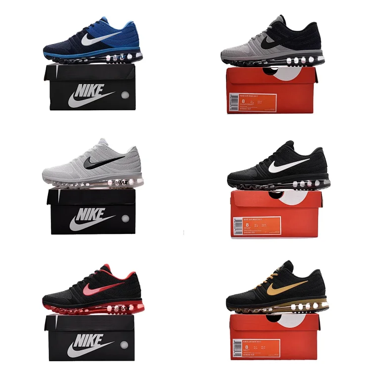 Nike Air Max 2017 Comfortable and Simple Low-top Casual Running Shoes for Men and Women  