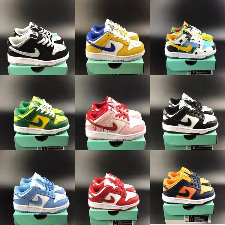 Nike dunk low New children's shoes classic color matching lace-up series children's sneakers  