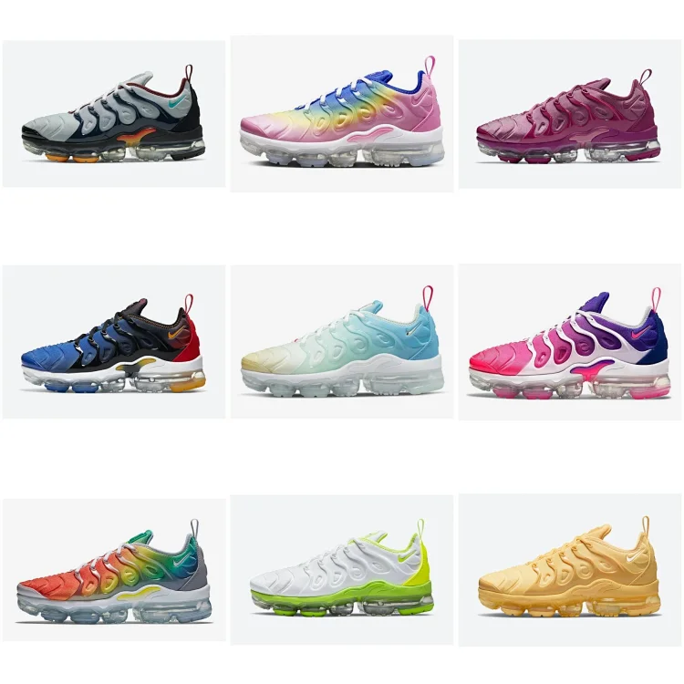 Nike Vapormax Plus Air Rainbow Fashion Sports Stitching Low-top Running Shoes  7551378339  