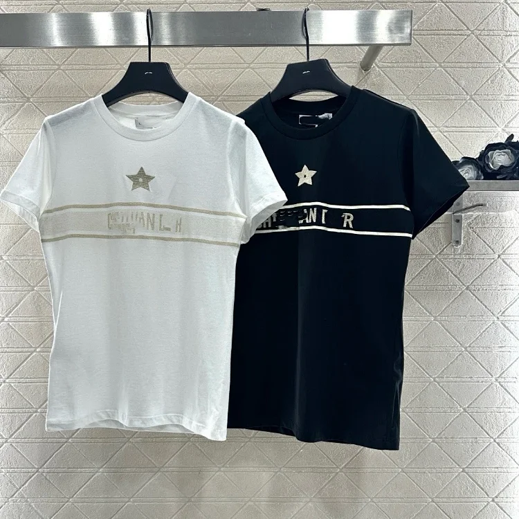 Dior new round-neck short-sleeved casual and versatile T-shirt 7709994817  