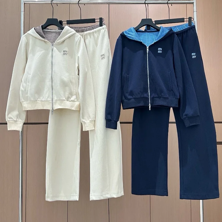 Miu Miu new hooded zip-up tracksuit  7710455099  